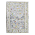 HomeRoots 532020 9 x 13 ft. Blue Floral Power Loom Rectangle Area Rug