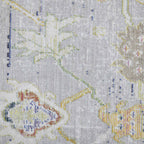 HomeRoots 532020 9 x 13 ft. Blue Floral Power Loom Rectangle Area Rug