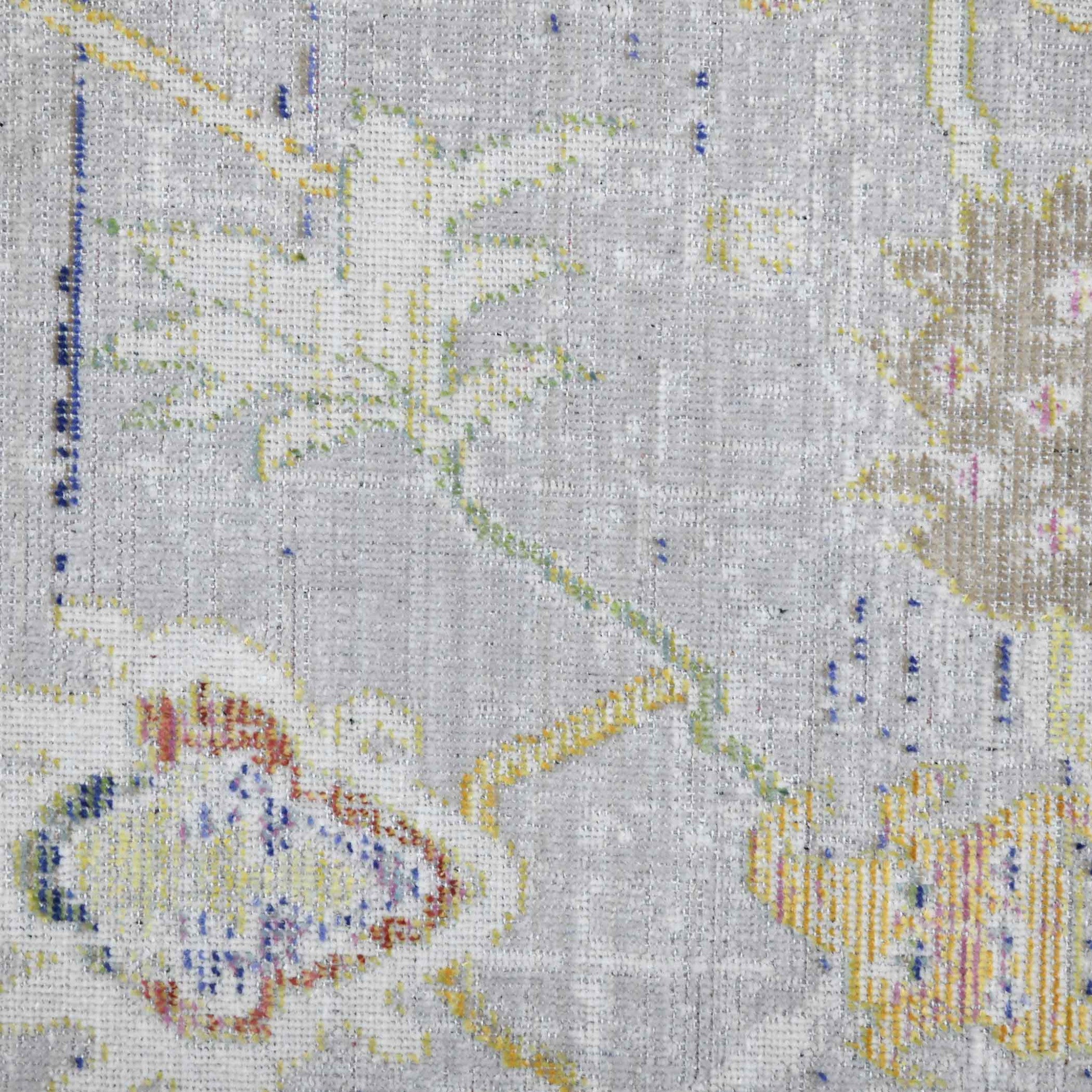 HomeRoots 532020 9 x 13 ft. Blue Floral Power Loom Rectangle Area Rug