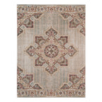 HomeRoots 532101 9 x 12 ft. Beige Medallion Power Loom Rectangle Area Rug with Fringe