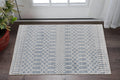 3 X 5 Blue And Ivory Moroccan Washable Area Rug