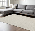 6 X 9 Gray And Ivory Abstract Area Rug