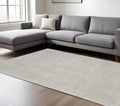 6 X 9 Gray And Silver Abstract Area Rug