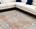 8 X 10 Beige And Bronze Medallion Area Rug