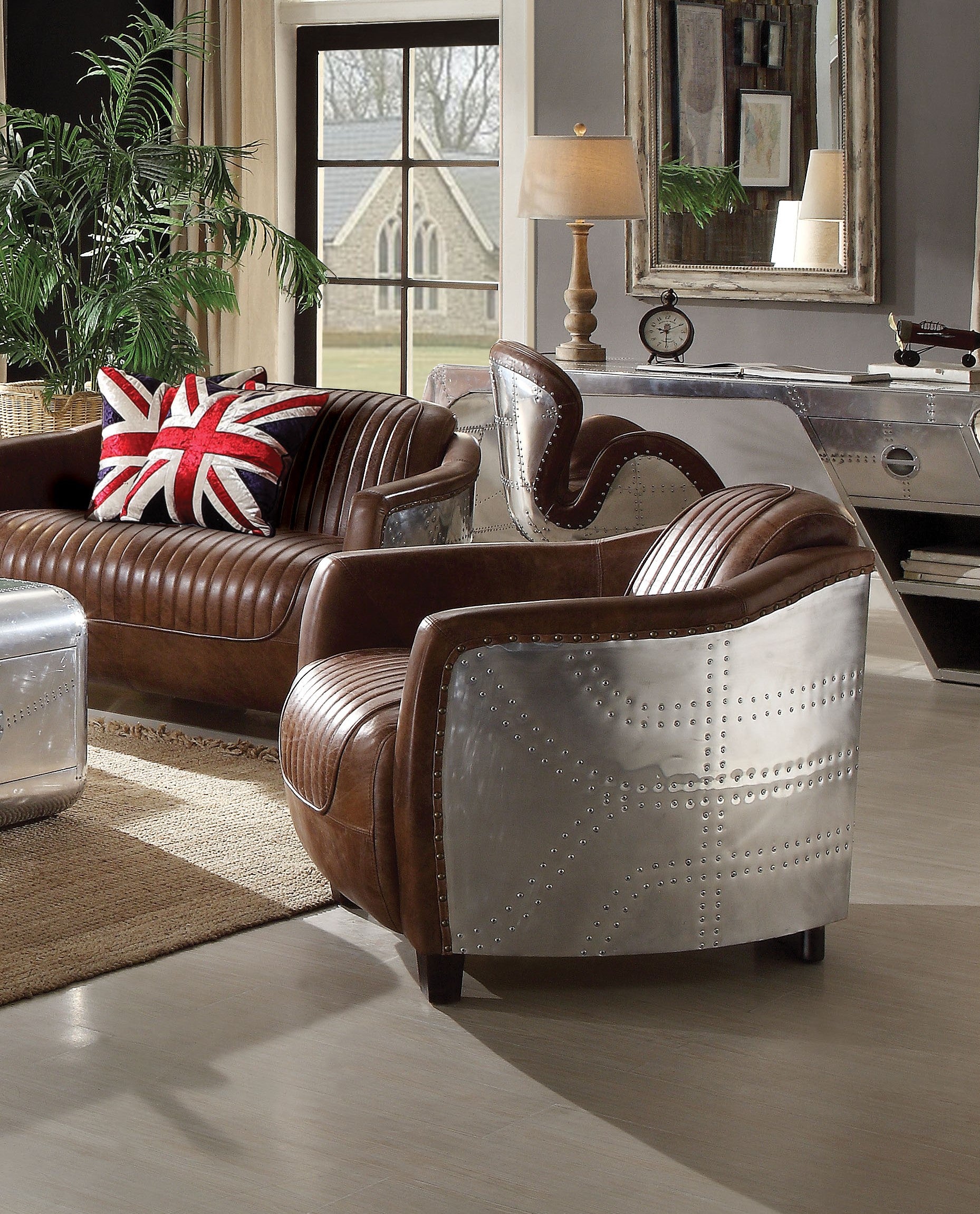 Brancaster - Chair Retro Brown TGL & Aluminum