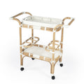 Butler Specialty Company, Selena Rattan Bar Cart, White