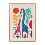 Sylvie Giraffe Love Framed Canvas by Rachel Lee of My Dream Wall