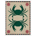 Sylvie Lush Duo 6 Crabs Framed Canvas by Shatha Al Dafai