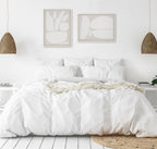 Sylvie Zen Botanical Rock Neutral Framed Canvas Set by The Creative Bunch Studio