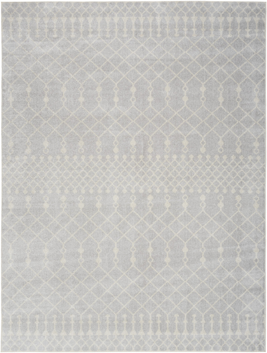 5' X 7' Blue and Ivory Abstract Power Loom Washable Area Rug