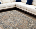 12' X 15' Beige and Gray Medallion Power Loom Distressed Area Rug