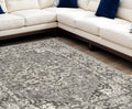 8' X 10' Beige and Gray Abstract Power Loom Area Rug