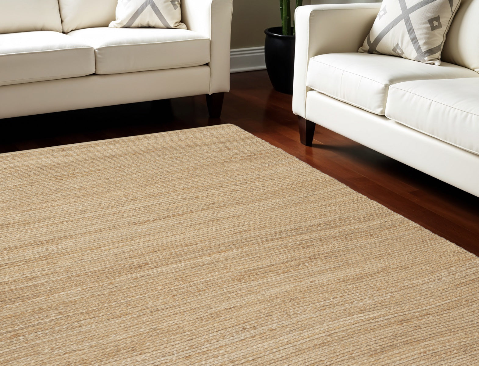 6' X 9' Natural Jute Flatweave Handmade Area Rug