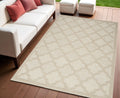 4 X 6 Cream And Beige Trellis Indoor Outdoor Area Rug