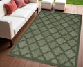 4 X 6 Dark Green And Light Green Trellis Indoor Outdoor Area Rug