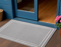 2 X 4 Gray And Ivory Indoor Outdoor Area Rug