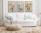 Sylvie Beaded Soft White Roses Framed Canvas by The Creative Bunch Studio