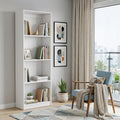 71 White Wood Four Tier Bookcase