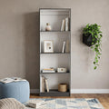 71 Gray And White Wood Four Tier Bookcase