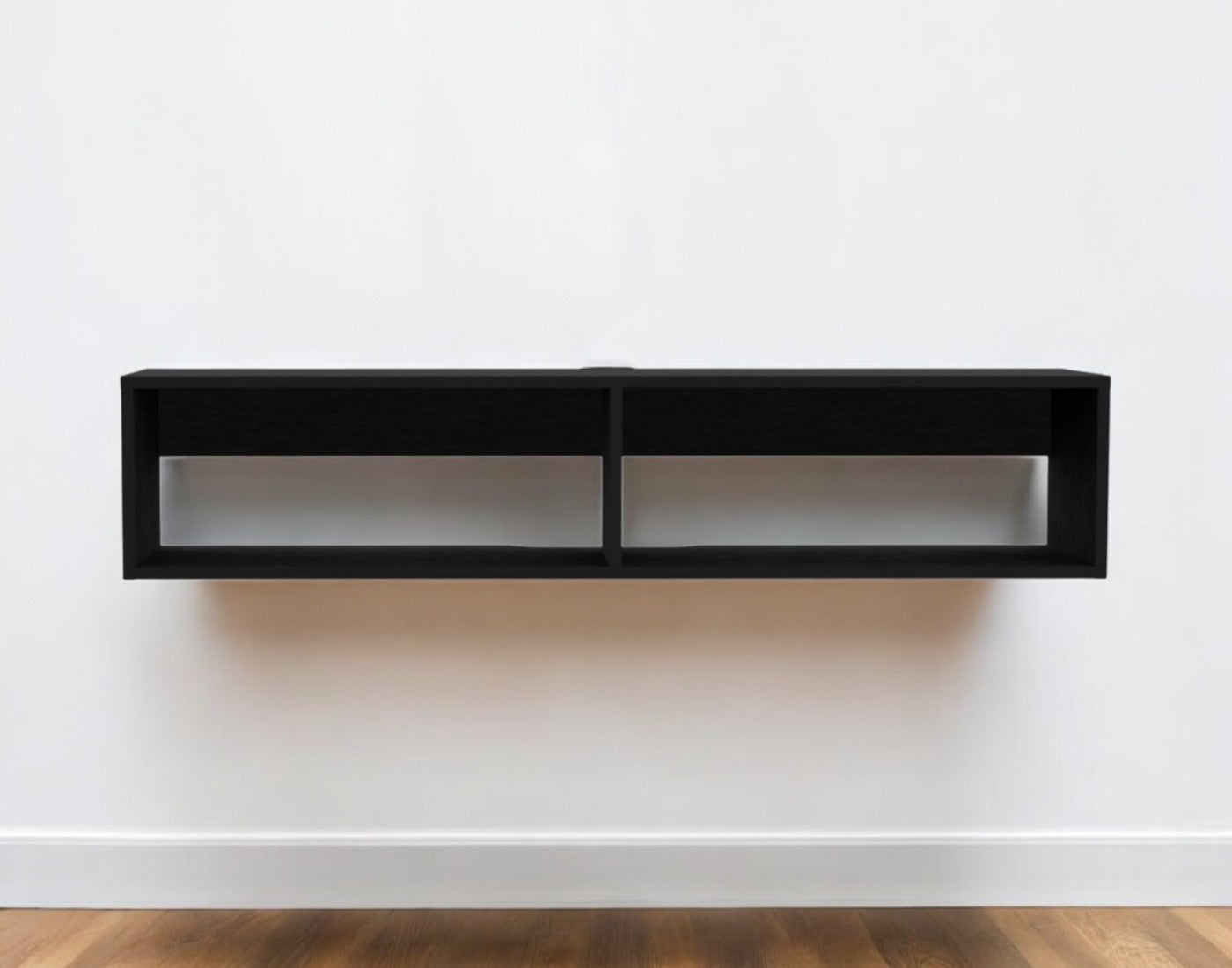 48'' Black Floating Mount Entertainment Center