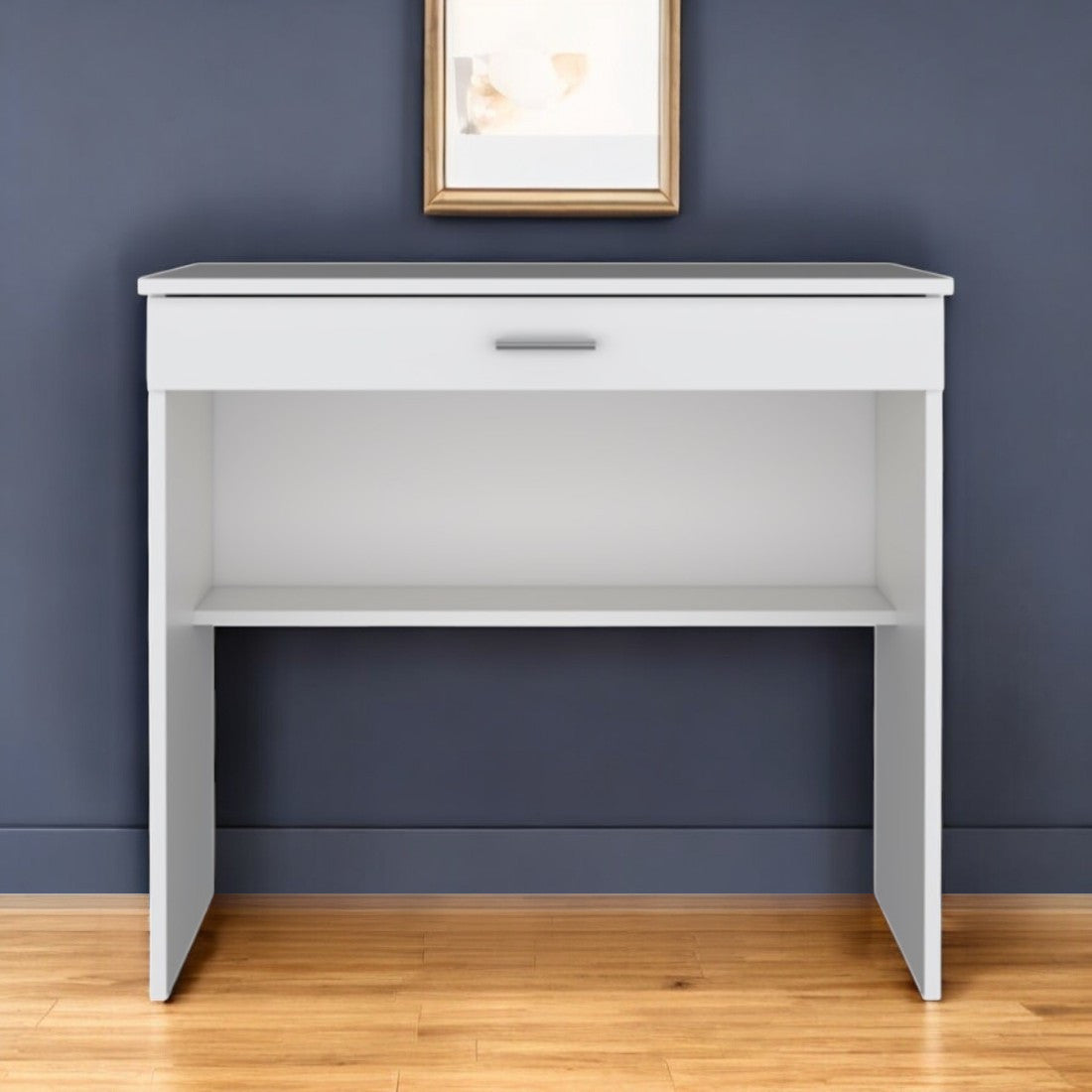 32'' White Wood Computer Desk With Drawer