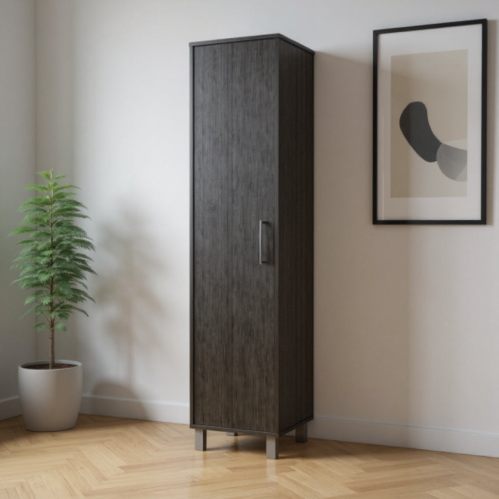 71 Gray Wood Pantry Or Storage Closet