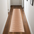 8' Brown Ombre Distressed Non Skid Runner Rug
