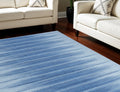 6' X 9' Blue Ombre Distressed Non Skid Area Rug