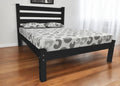 Black Solid Wood Twin Bed Frame