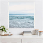 Sylvie Ocean Swim 1 Square Framed Canvas by Stephanie Klatt
