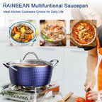 CasaFoyer 24cm Induction Casserole Dish with Lid - 2.2L Non-Stick Stock Pot