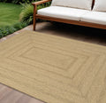 6 X 9 Natural And Brown Handmade Indoor Outdoor Area Rug