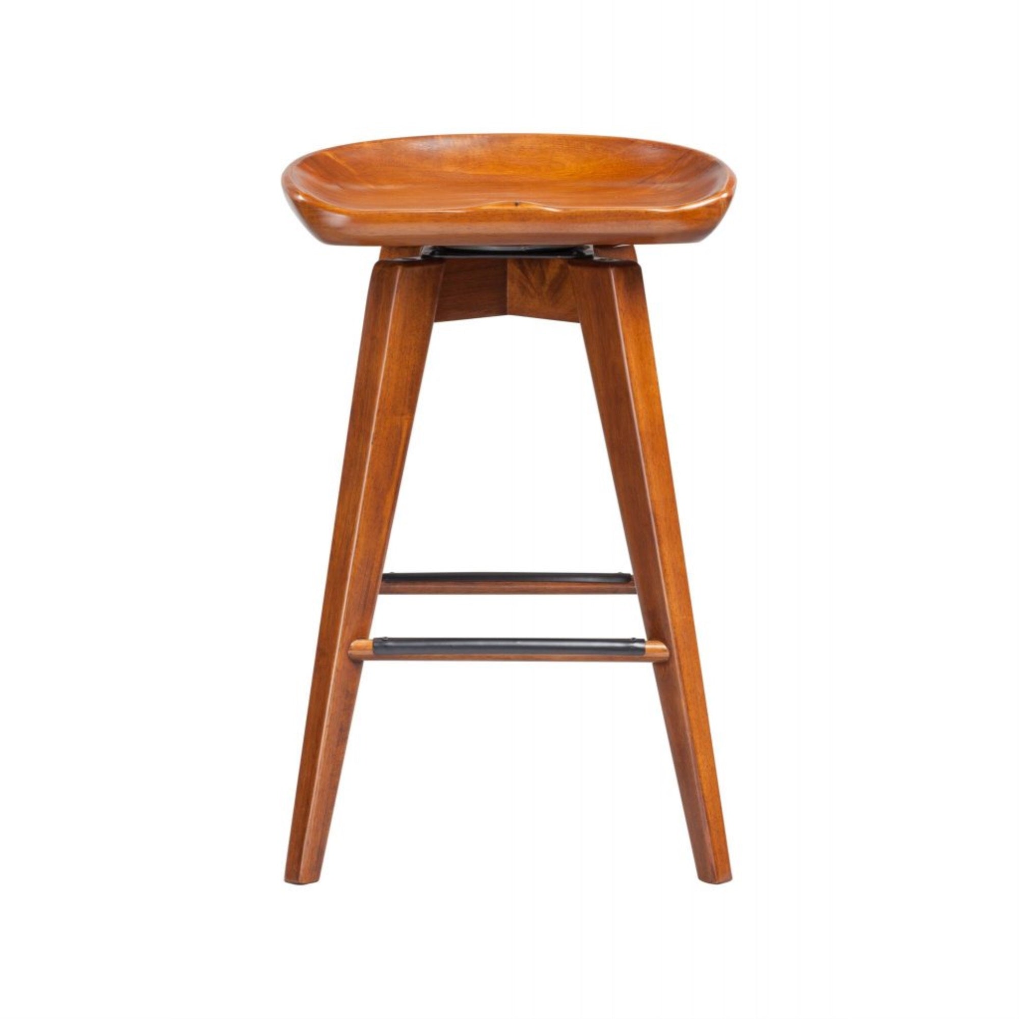 Boraam Bali Counter Height Swivel Stool, 24Inch, Walnut
