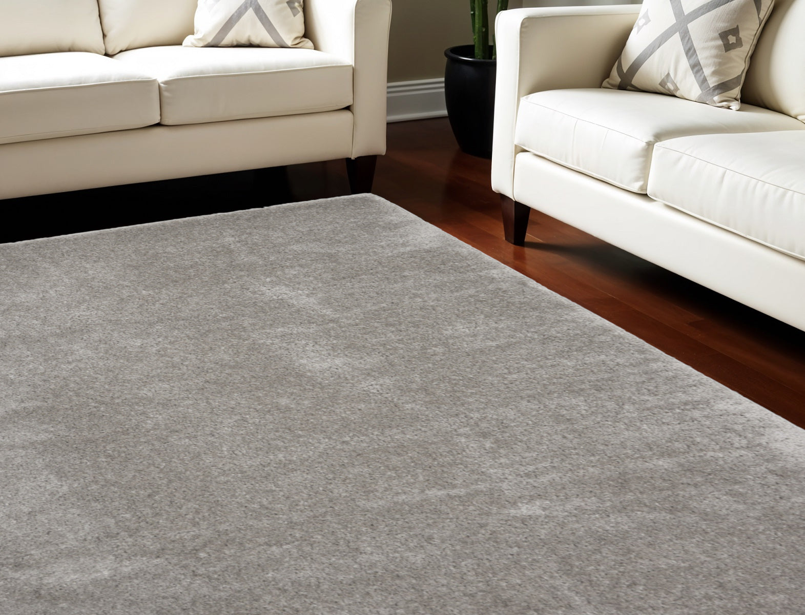 7' X 9' Gray Shag Area Rug