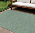 8 X 10 Blue And Green Geometric Indoor Outdoor Area Rug