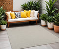 10 Ivory And Silver Square Geometric Indoor Outdoor Area Rug