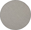 5 Ivory And Charcoal Round Geometric Indoor Outdoor Area Rug