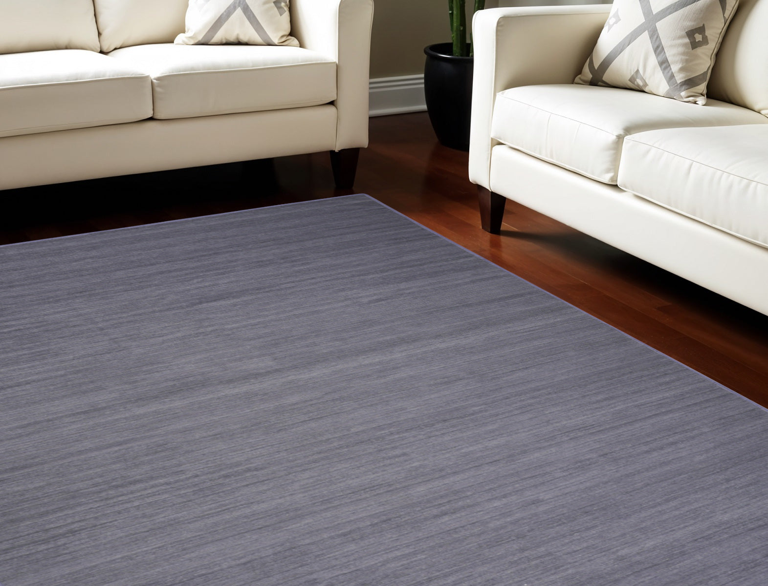 9' X 12' Navy Blue Abstract Washable Area Rug