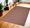 4' X 6' Brown Abstract Washable Area Rug