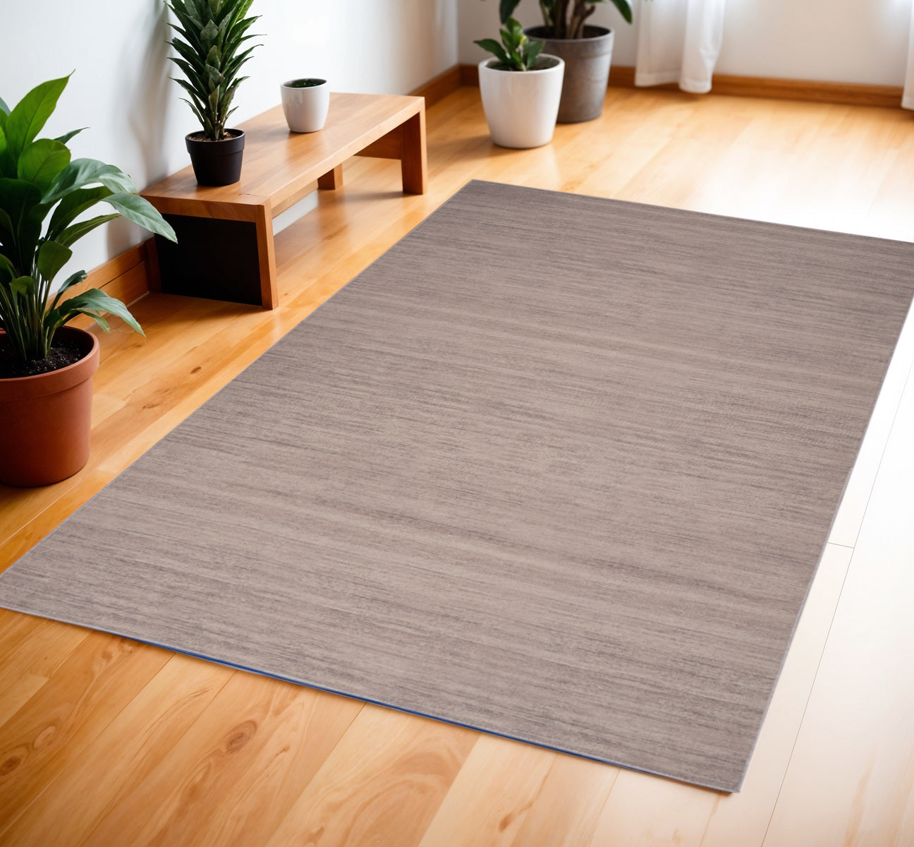 4' X 6' Gray Abstract Washable Area Rug