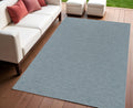 4 X 6 Aqua And Ivory Geometric Indoor Outdoor Area Rug