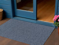 3 X 5 Navy Blue And Ivory Geometric Indoor Outdoor Area Rug
