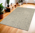 4' X 6' Beige and Gray Wool Abstract Geometric Area Rug