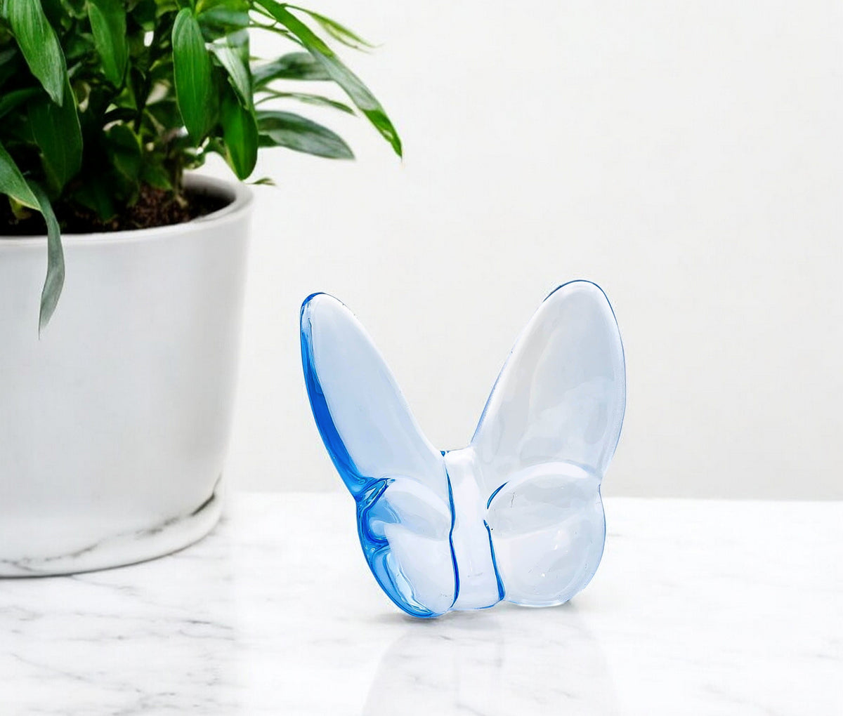 3'' Aqua Crystal Butterfly Figurine Tabletop Sculpture