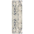 8 Blue Abstract Runner Rug