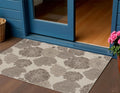 3 X 5 Natural And Ivory Floral Indoor Outdoor Area Rug