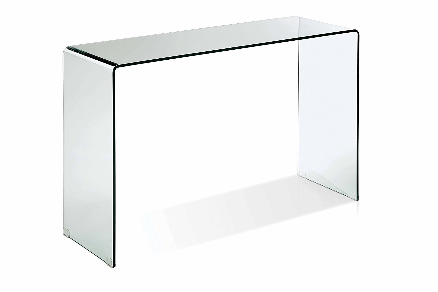47'' Clear Glass Block Console Table