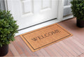 24 X 36 Natural and Black Coir Welcome Outdoor Door Mat