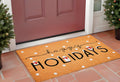 24 X 36 Natural Black and White Coir Happy Holidays Outdoor Christmas Door Mat