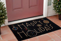 24 X 36 Black and Natural Coir Happy Holidays Outdoor Christmas Door Mat